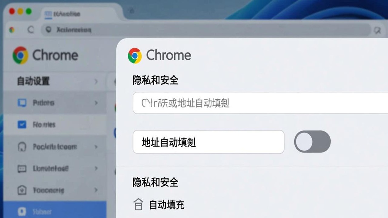 Chrome 设置中关闭地址自动填充的路径