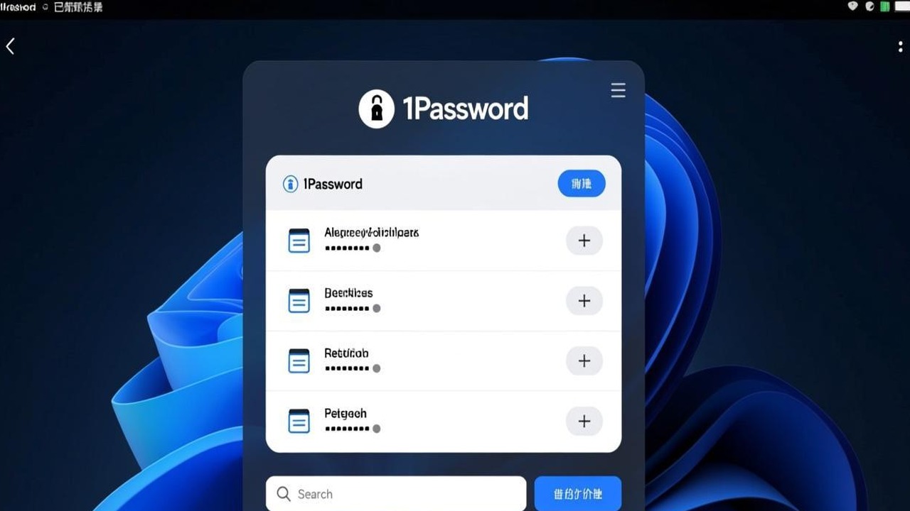 1Password Chrome 扩展的自动填充菜单