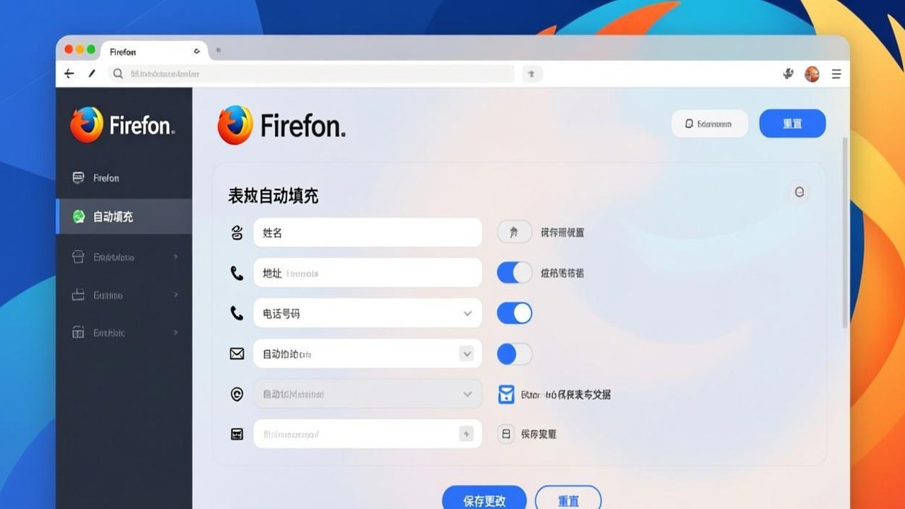 Firefox 自动填充设置界面