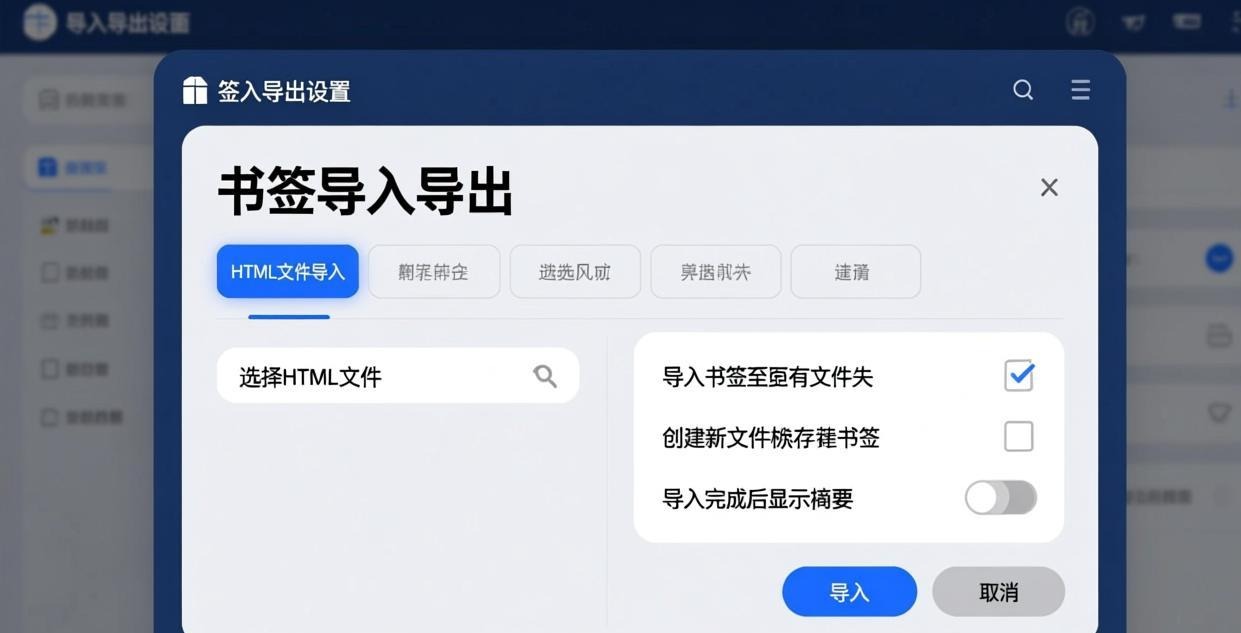 #导入书签