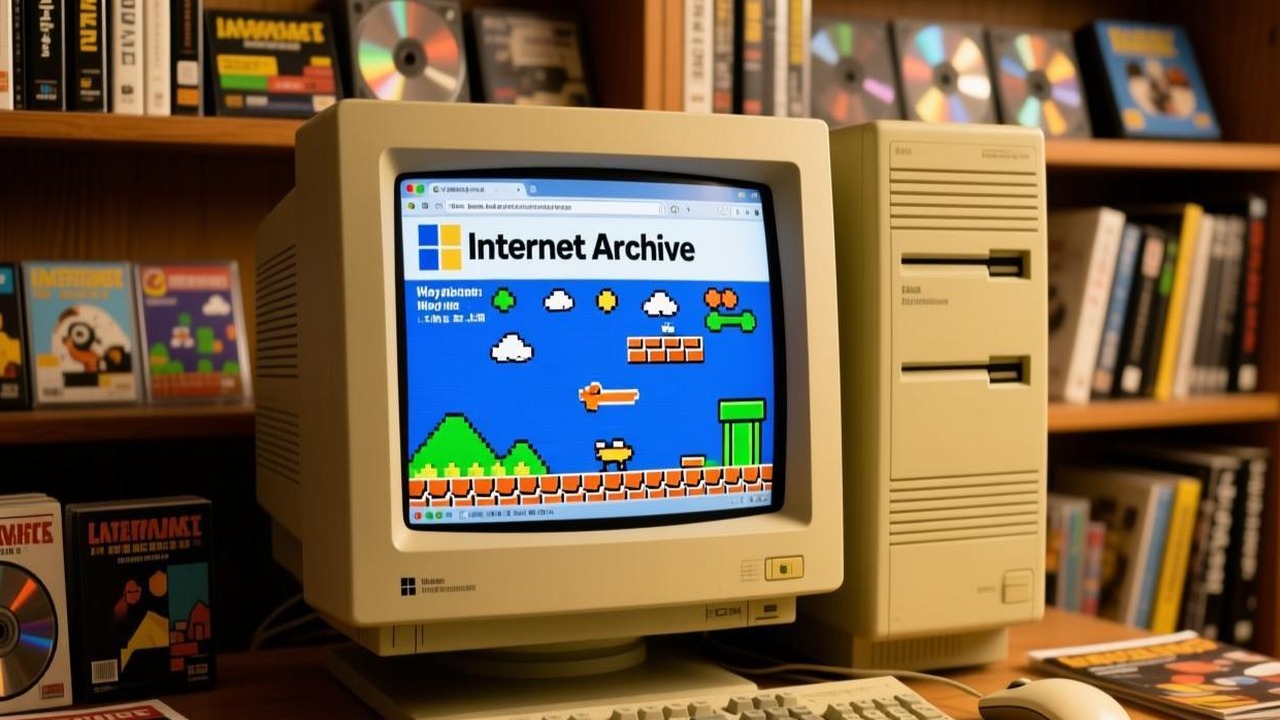 Internet Archive 中运行经典 Flash 游戏的页面截图