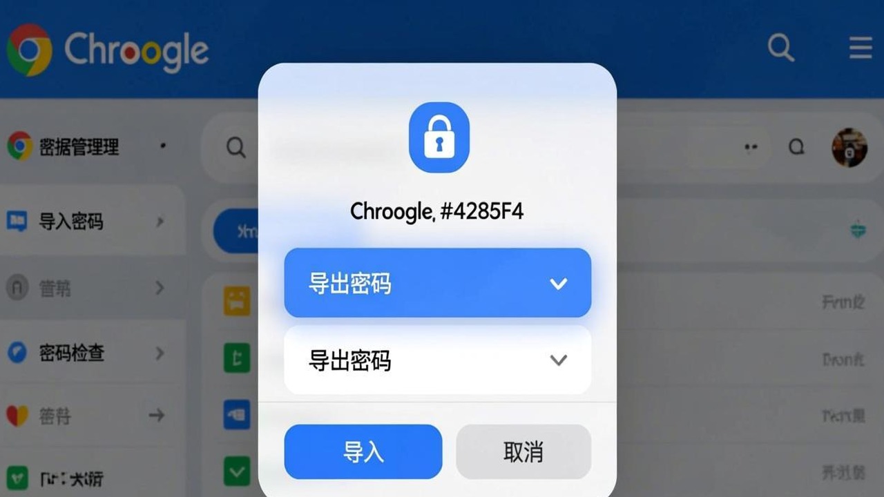 Chrome 导出密码菜单截图