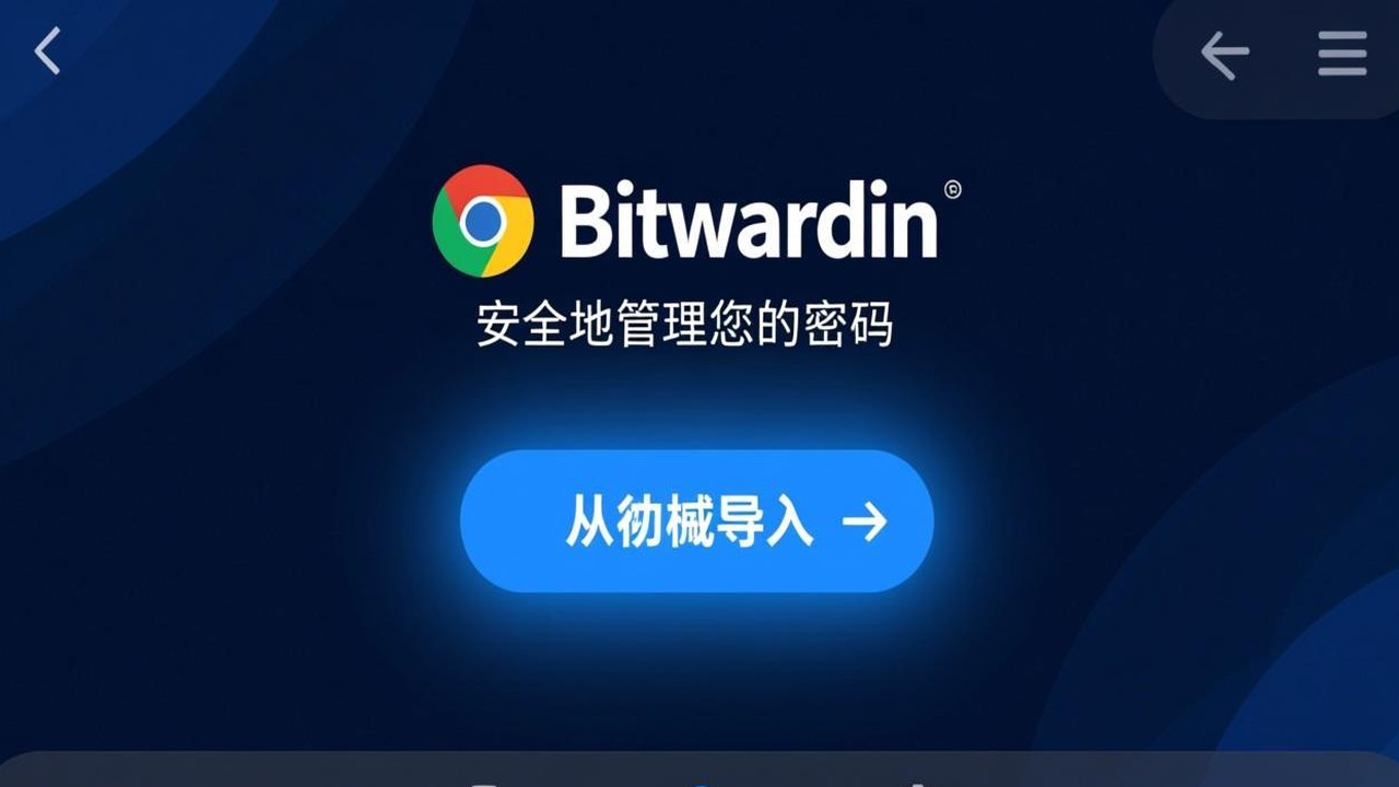 Bitwarden 从 Chrome 导入密码的界面截图
