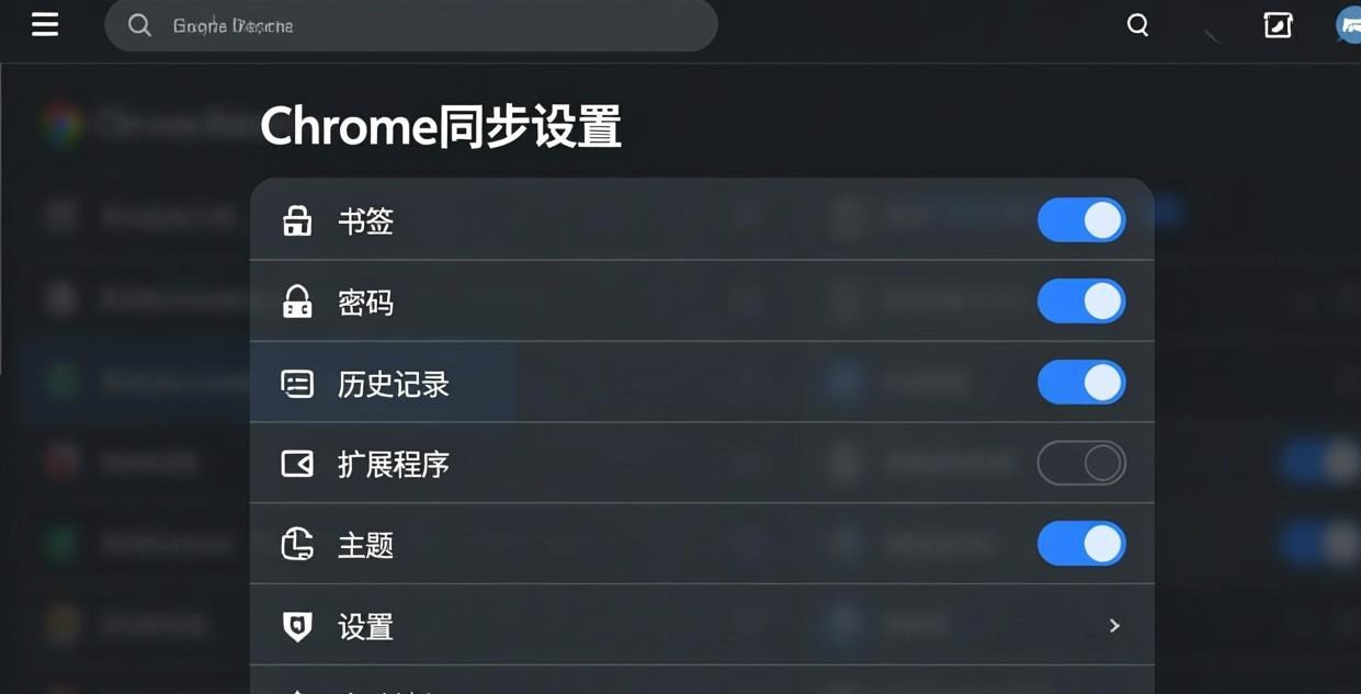 Chrome同步设置选项
